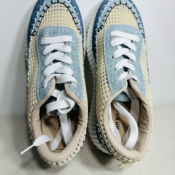 Bamboo REMI-01 Women Stiching Rhinestone Lace-Up Sneakers Size 8 - Picture 5 of 8